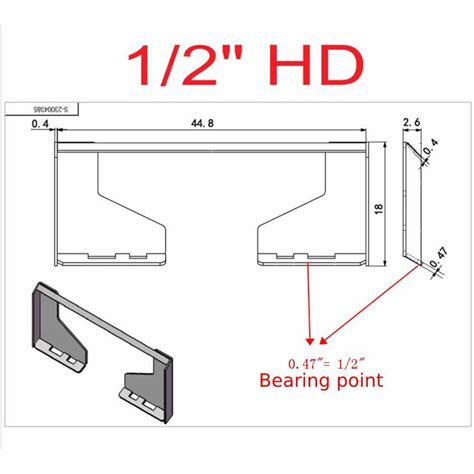 skid steer plate capacity|bobcat quick attach plate dimensions.